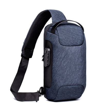 Waterproof Crossbody Bag | Anti-Theft Hidden Zip | USB 3.0 Charging Port | Oxford | Unisex