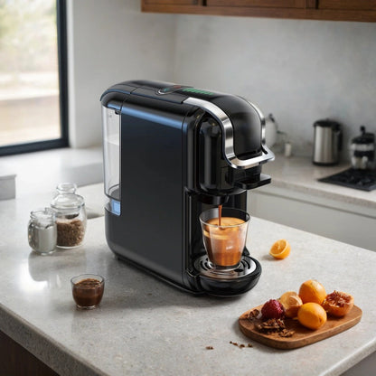 5-in-1 Coffee Machine | 20-Bar | Nespresso & K-Cup | Hot & Cold Brew | Black & White