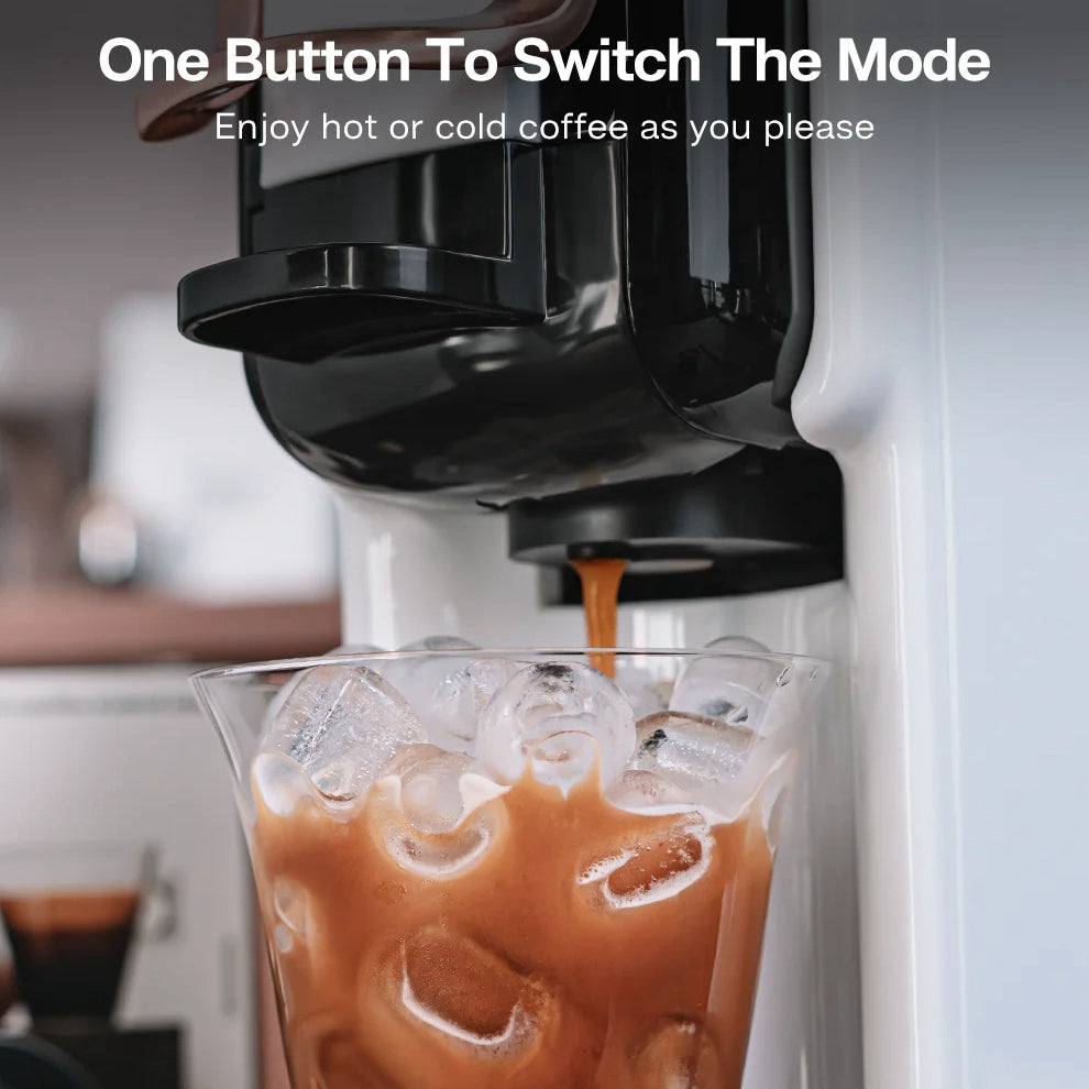 5-in-1 Coffee Machine | 20-Bar | Nespresso & K-Cup | Hot & Cold Brew | Black & White