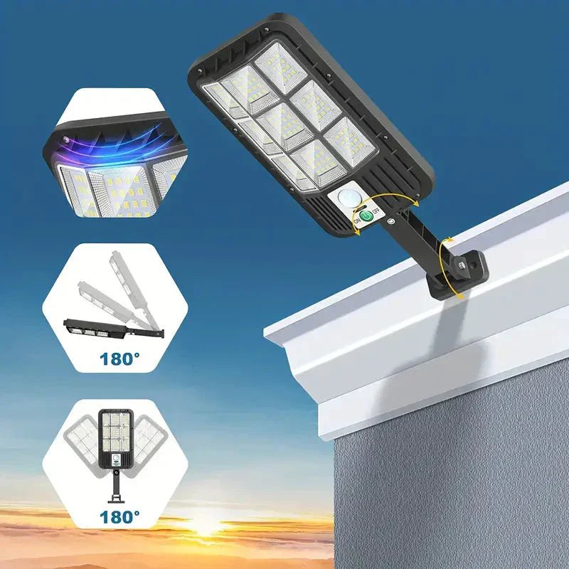 Solar Security Floodlight | 5000 Lumens | PIR Motion Sensor | Dusk to Dawn | IP66 | Remote Control