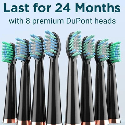 Sonic Electric Toothbrush | 4 Brush Heads & Storage Box | Rechargeable Adult Design