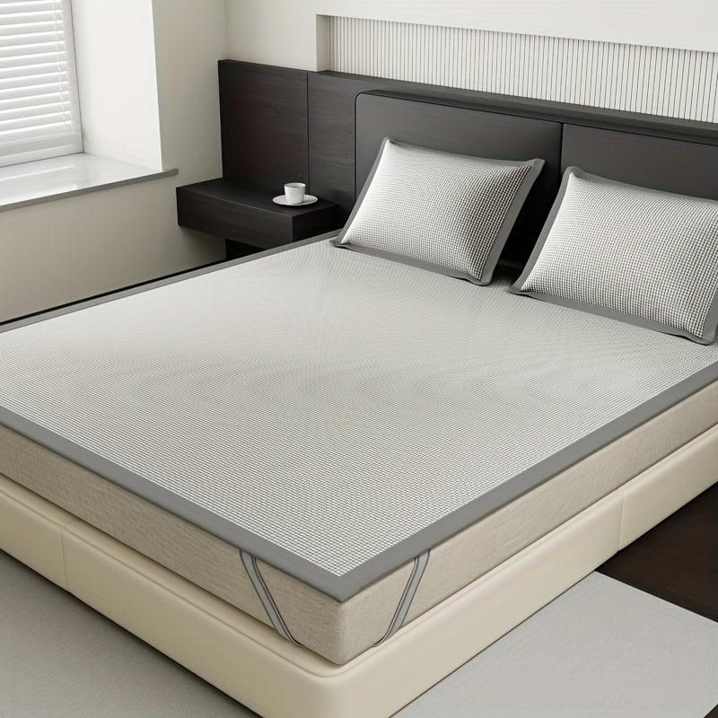 Cooling Mattress Protector | Ice Silk & Polyester | 2-3 Piece Set | Grey, Blue, Green, Coffee & Pink