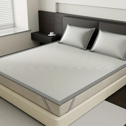 Cooling Mattress Protector | Ice Silk & Polyester | 2-3 Piece Set | Grey, Blue, Green, Coffee & Pink