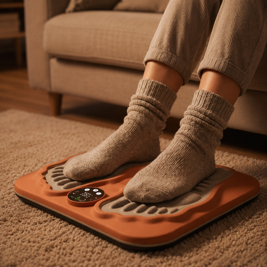 EMS Foot Massager Pad | 29 Intensity Levels | 8 Modes | 3D Ergonomic | RF Remote | USB