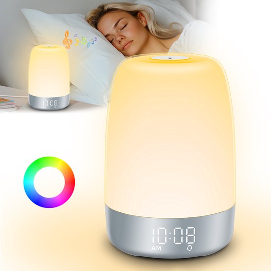Sunrise Alarm Clock | Wake-Up Light with Natural Sounds | Dimmable Night Light | USB-C Rechargeable