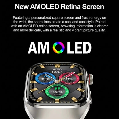 ECG Smart Watch | 2.04" AMOLED | IP68 | Bluetooth Calling | 650mAh | Heart Rate & Sleep