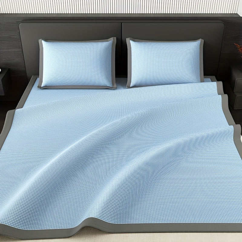 Cooling Mattress Protector | Ice Silk & Polyester | 2-3 Piece Set | Grey, Blue, Green, Coffee & Pink