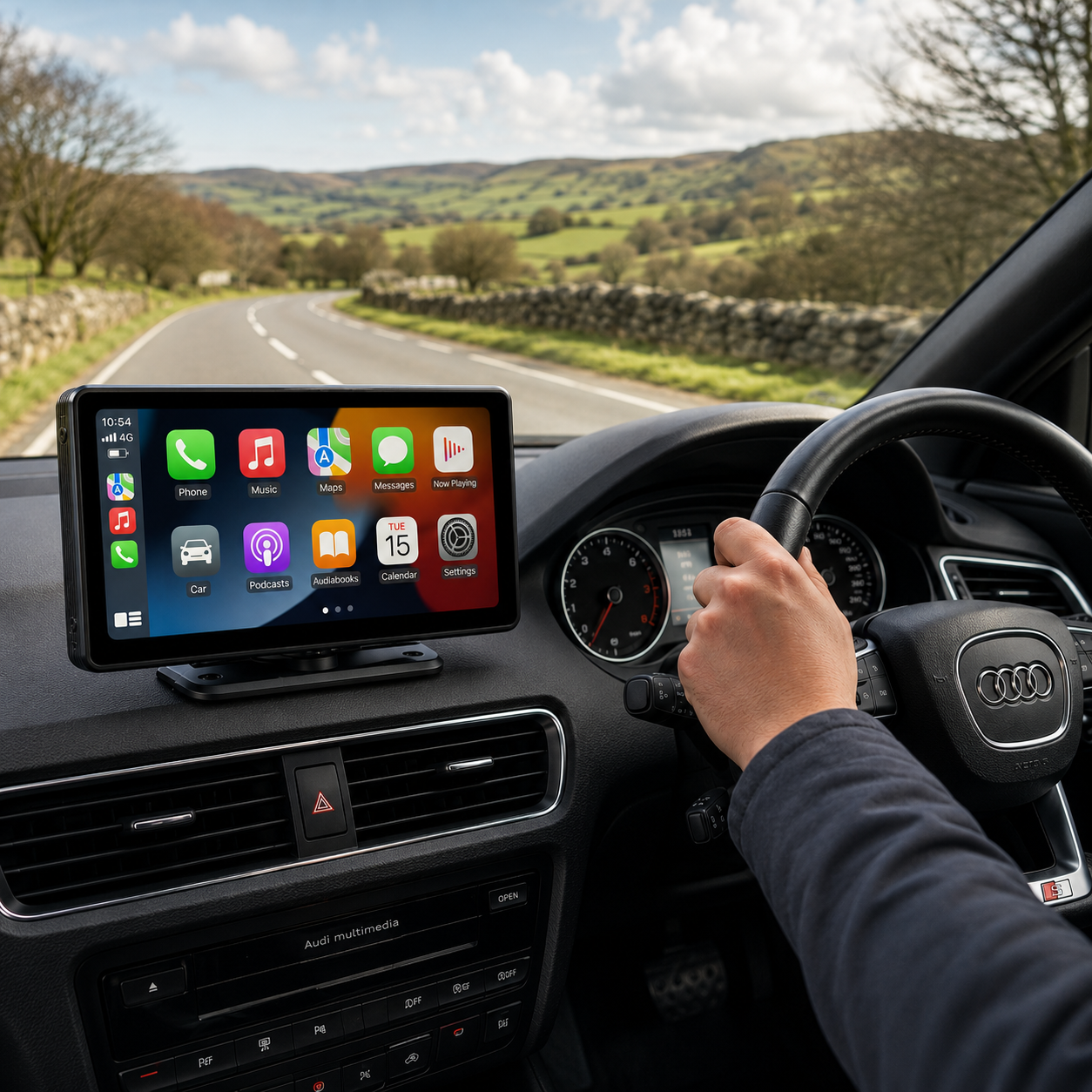 10.26-Inch Car Stereo Touchscreen | Wireless CarPlay & Android Auto | Backup Camera | Bluetooth