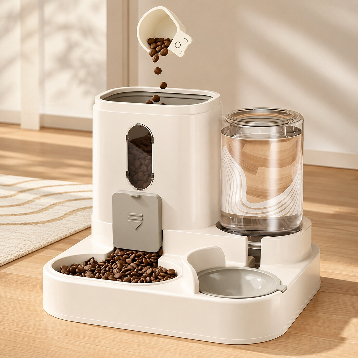 Automatic Pet Feeder & Water Dispenser | For Dogs & Cats | Programmable Design
