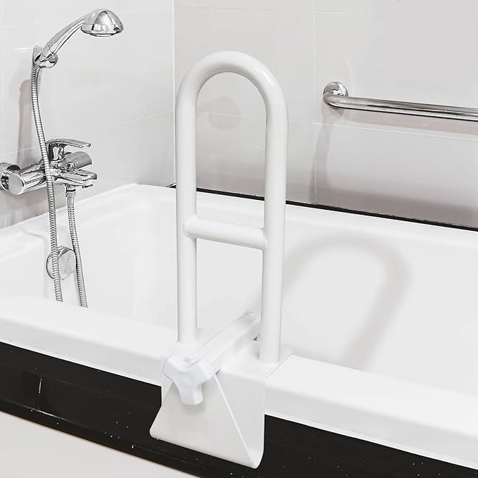 Bathtub Grab Bar | Non-Slip Ergonomic Handle | Tool-Free Installation | 2 Sizes