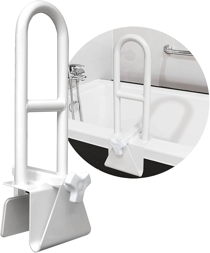 Bathtub Grab Bar | Non-Slip Ergonomic Handle | Tool-Free Installation | 2 Sizes