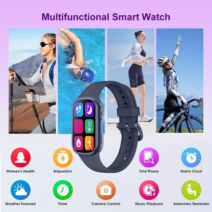 Smartwatch | IP68 Waterproof | 7-Day Battery | Android & iOS | White, Blue, Burgundy & Purple