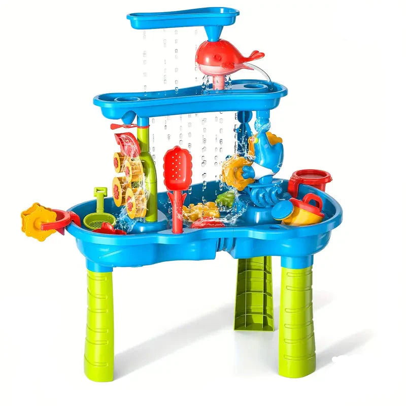 Sand & Water Play Table | 3 Tier | BPA-Free Plastic | Includes Accessories | Ages 1-5