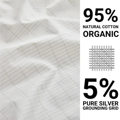 Earthing Grounding Sheet | Fitted | Organic Cotton | Silver Weave | Single, Double & King