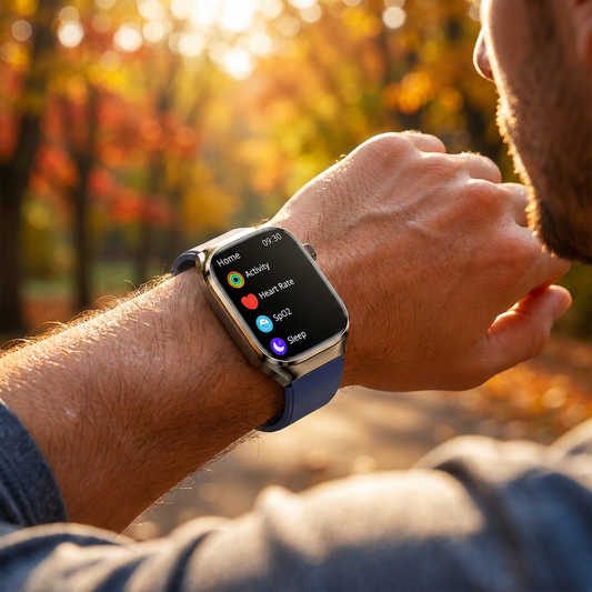 ECG Smart Watch | 2.04" AMOLED | IP68 | Bluetooth Calling | 650mAh | Heart Rate & Sleep