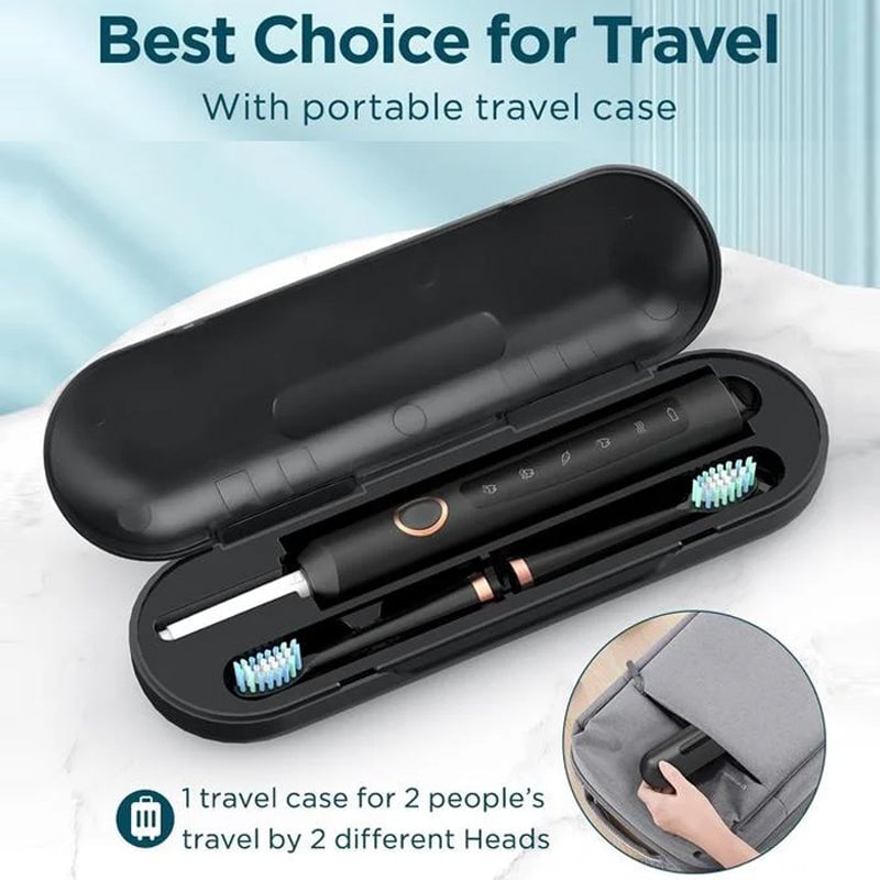 Sonic Electric Toothbrush | 4 Brush Heads & Storage Box | Rechargeable Adult Design
