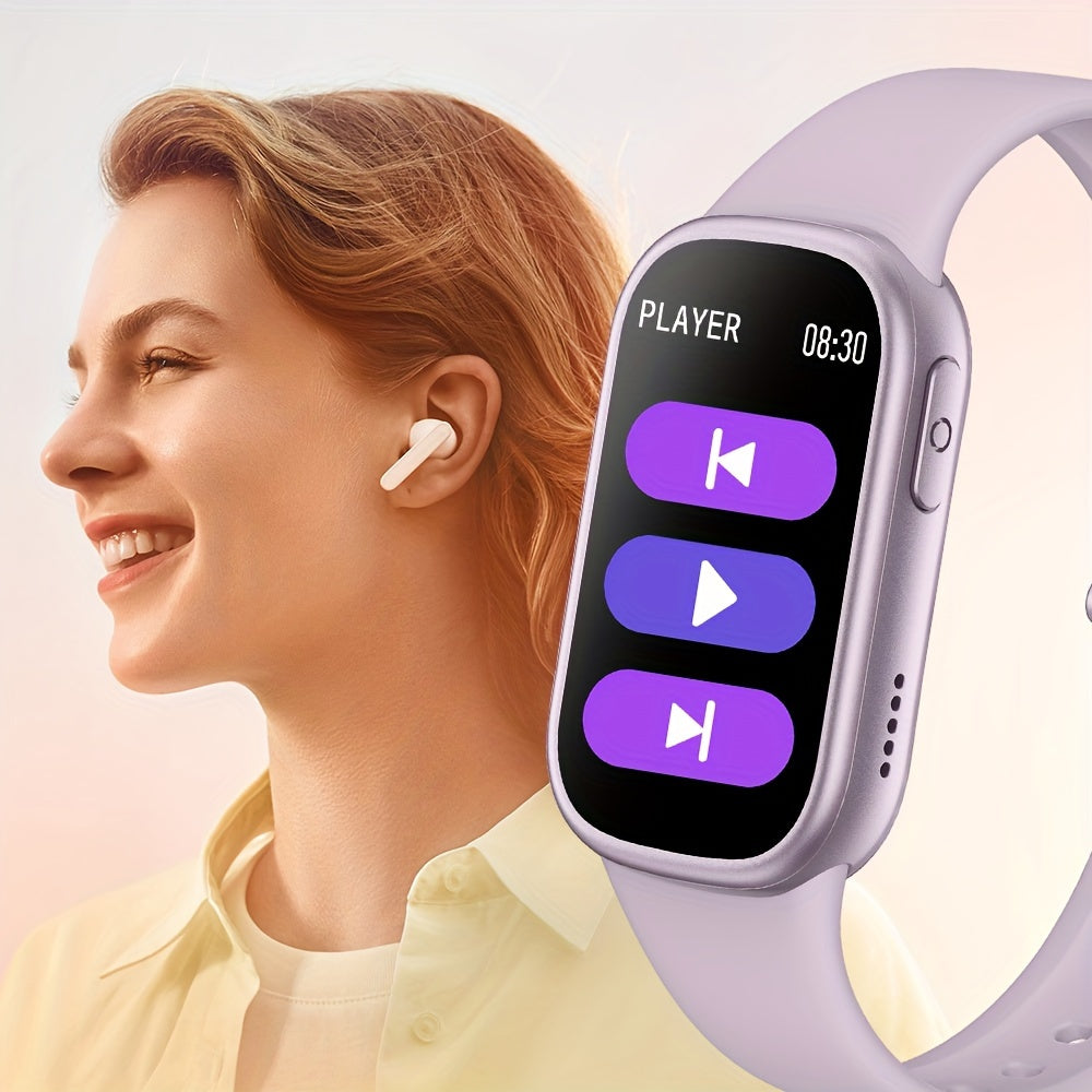 Smartwatch | IP68 Waterproof | 7-Day Battery | Android & iOS | White, Blue, Burgundy & Purple