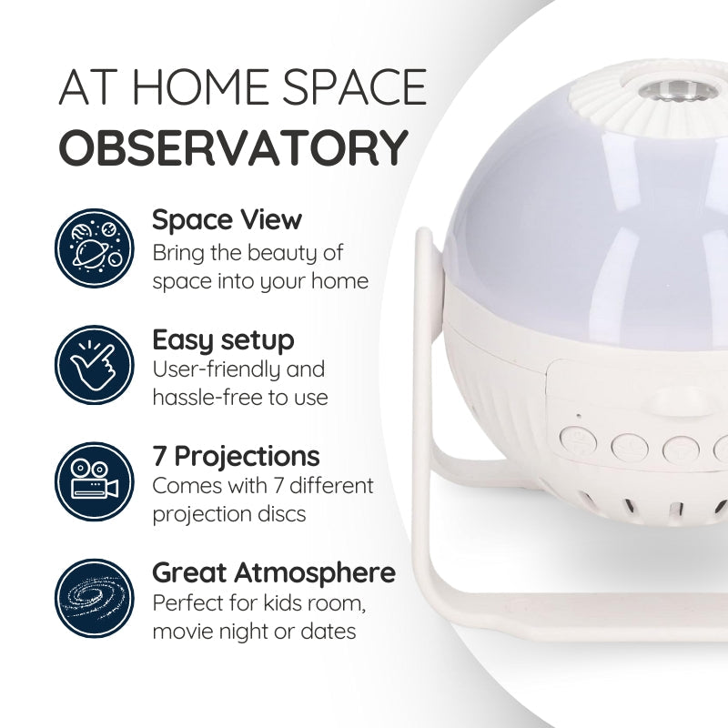 Galaxy Star Projector | 7 Lighting Modes | LED Night Light | USB Powered | Bedroom & Home Decor