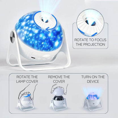 Galaxy Star Projector | 7 Lighting Modes | LED Night Light | USB Powered | Bedroom & Home Decor