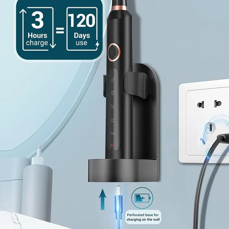 Sonic Electric Toothbrush | 4 Brush Heads & Storage Box | Rechargeable Adult Design