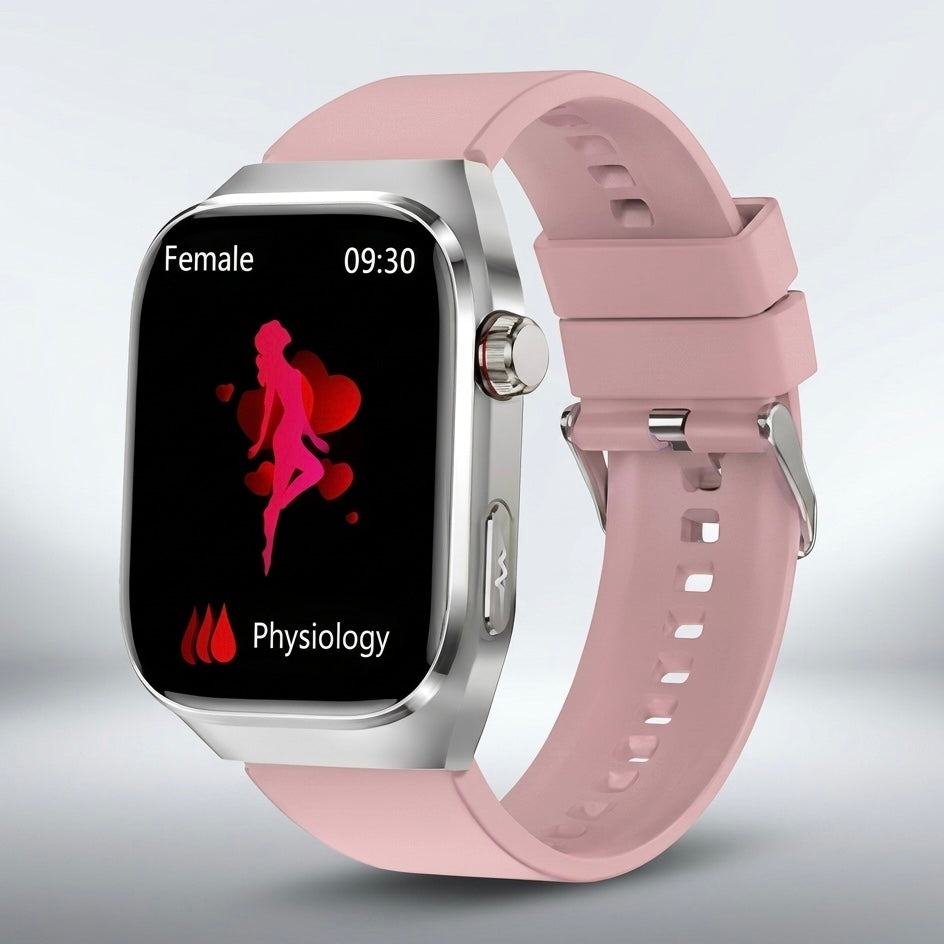 ECG Smart Watch | 2.04" AMOLED | IP68 | Bluetooth Calling | 650mAh | Heart Rate & Sleep