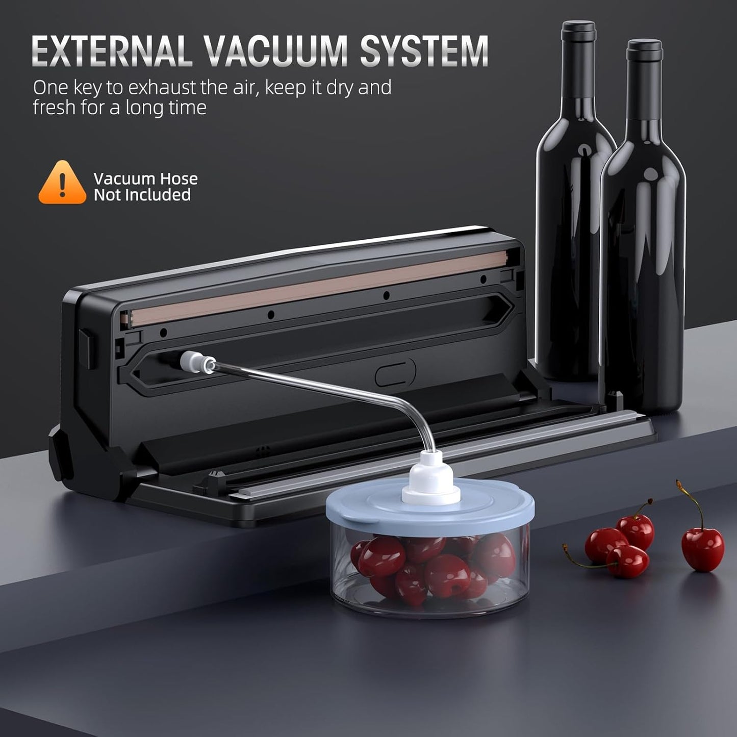 Vacuum Sealer | Built-In Bag Cutter | LED Indicator | Dry & Moist Food | 15 Bags Included
