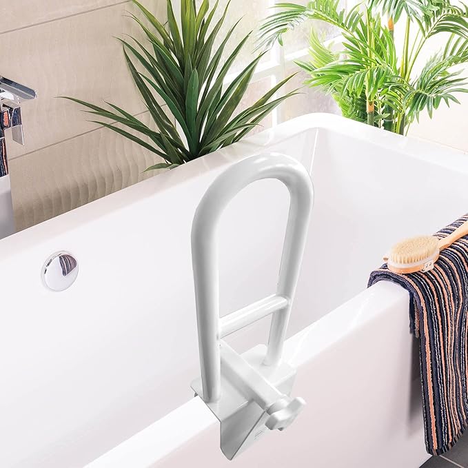 Bathtub Grab Bar | Non-Slip Ergonomic Handle | Tool-Free Installation | 2 Sizes