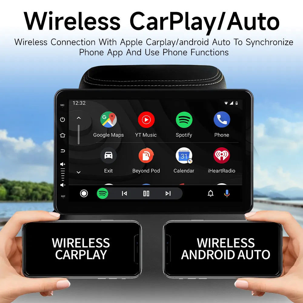 Car Headrest Screen | Bluetooth HD Display | Rear Seat Entertainment System