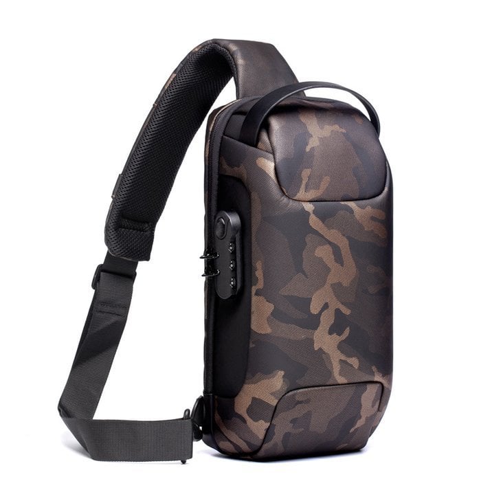 Waterproof Crossbody Bag | Anti-Theft Hidden Zip | USB 3.0 Charging Port | Oxford | Unisex
