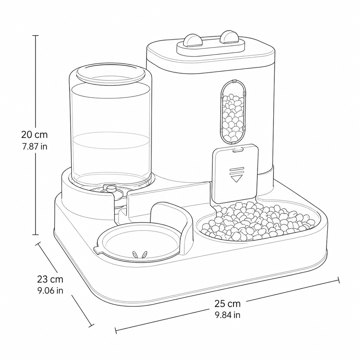 Automatic Pet Feeder & Water Dispenser | For Dogs & Cats | Programmable Design