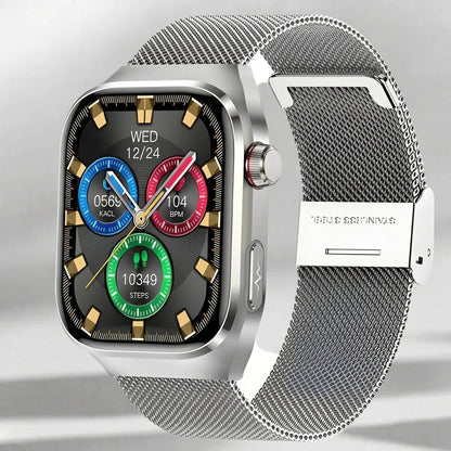 ECG Smart Watch | 2.04" AMOLED | IP68 | Bluetooth Calling | 650mAh | Heart Rate & Sleep
