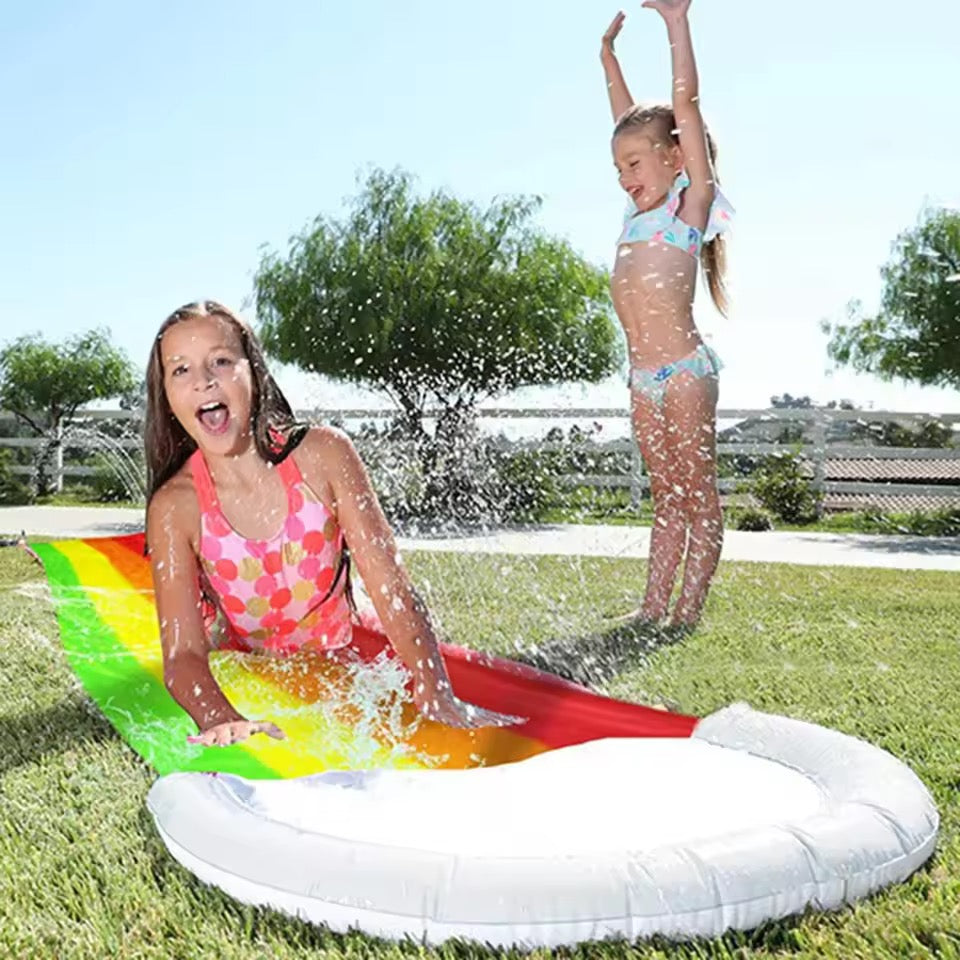 Garden Water Slide | 480×76cm | Built-In Spray | Splash Pool | No Inflation | Ages 8+