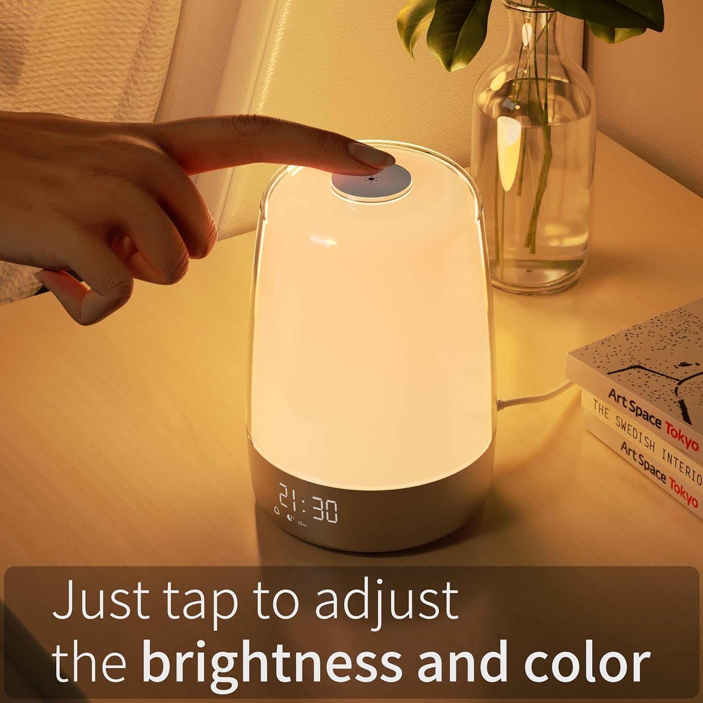 Sunrise Alarm Clock | Wake-Up Light with Natural Sounds | Dimmable Night Light | USB-C Rechargeable