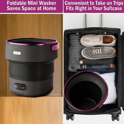Foldable Washing Machine | 5 Wash Modes | Delicate Fabrics | 40dB | Compact & Portable