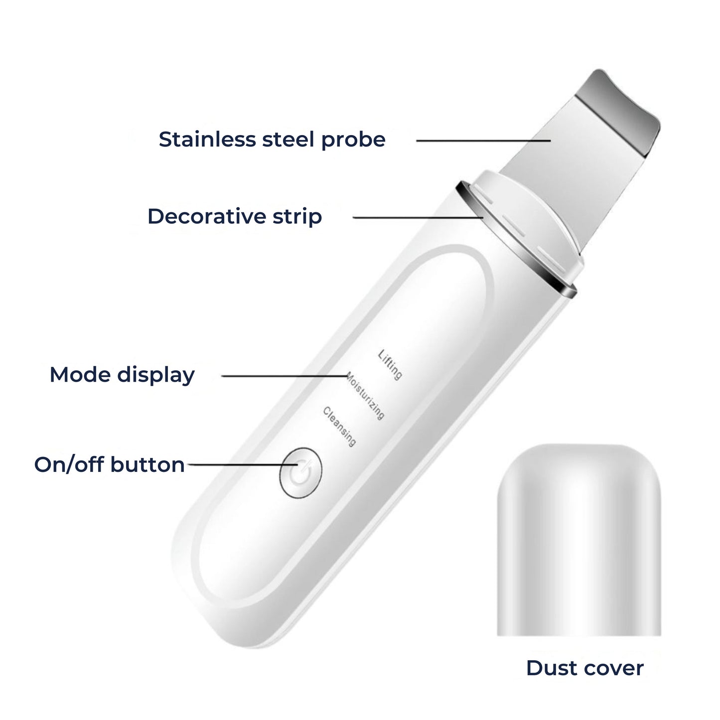 Ultrasonic Facial Cleansing Wand | 33,000 Vibrations | At-Home Skincare Tool