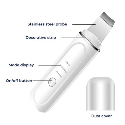 Ultrasonic Facial Cleansing Wand | 33,000 Vibrations | At-Home Skincare Tool