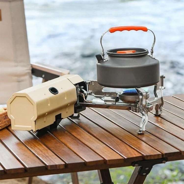 Camping Gas Burner | Windproof Fuel-Efficient | Compact Foldable | Army Green & Khaki