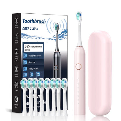 Sonic Electric Toothbrush | 4 Brush Heads & Storage Box | Rechargeable Adult Design