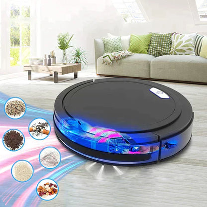 Robot Vacuum Cleaner | 99% Allergen Filtration | Multi-Surface | 2 Hour Runtime | Black & White