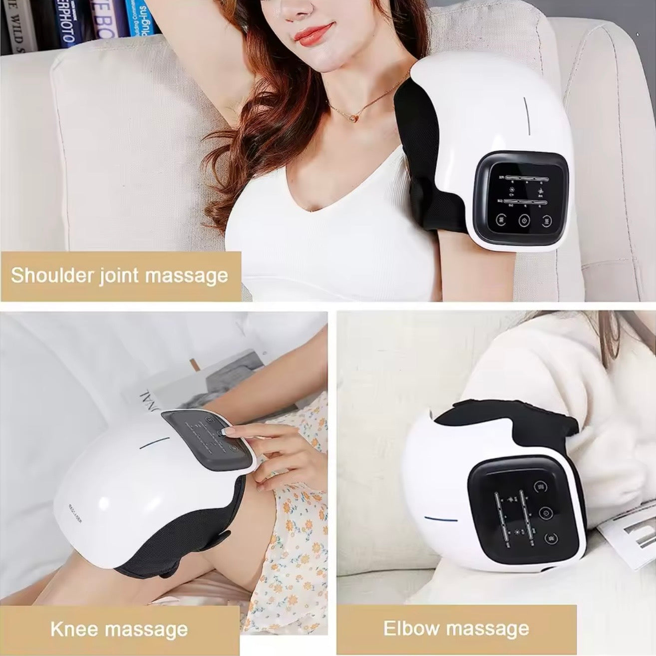 Knee Massager | Air Compression | Heat & Red Light Therapy | USB Rechargeable | Multi-Area