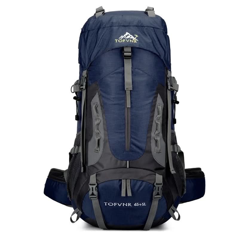 70L Tactical Backpack | Waterproof Nylon | Padded Straps | Dark Blue, Light Blue & Black