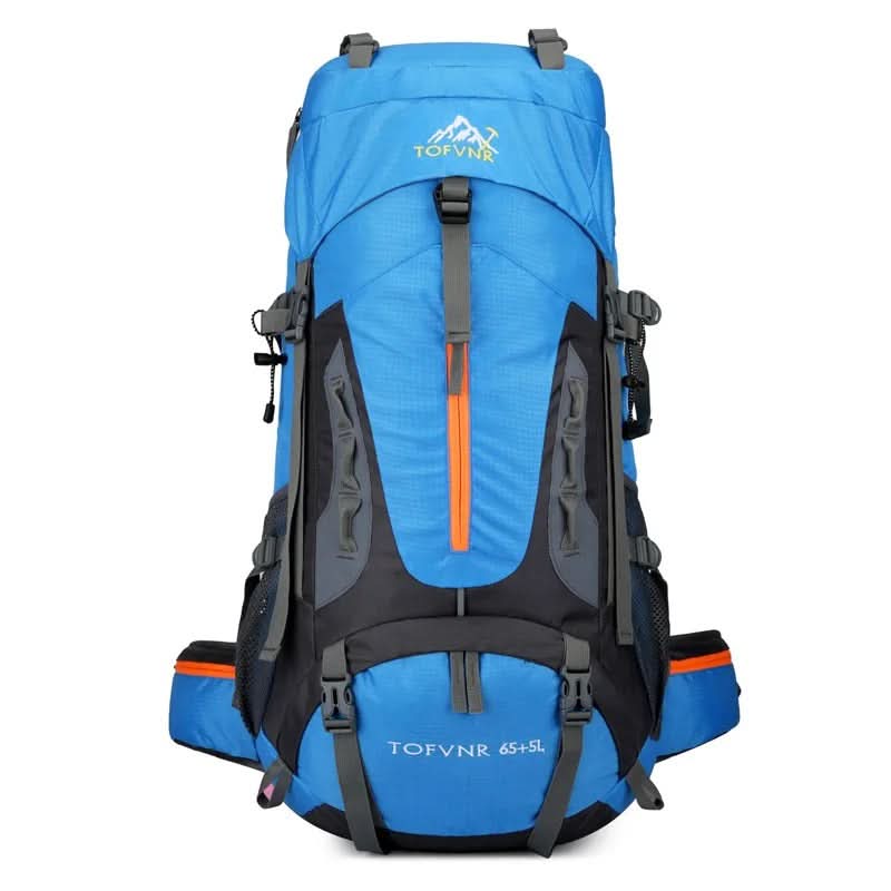70L Tactical Backpack | Waterproof Nylon | Padded Straps | Dark Blue, Light Blue & Black