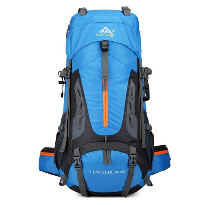 70L Tactical Backpack | Waterproof Nylon | Padded Straps | Dark Blue, Light Blue & Black