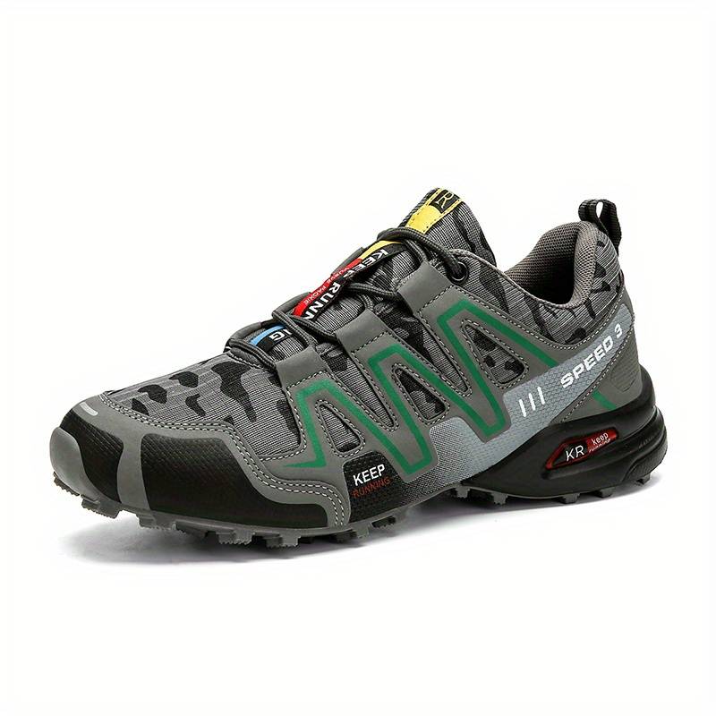 Waterproof Hiking Boots | Non-Slip Rubber Sole | Breathable Upper | Green, Grey & White | EU 39–47