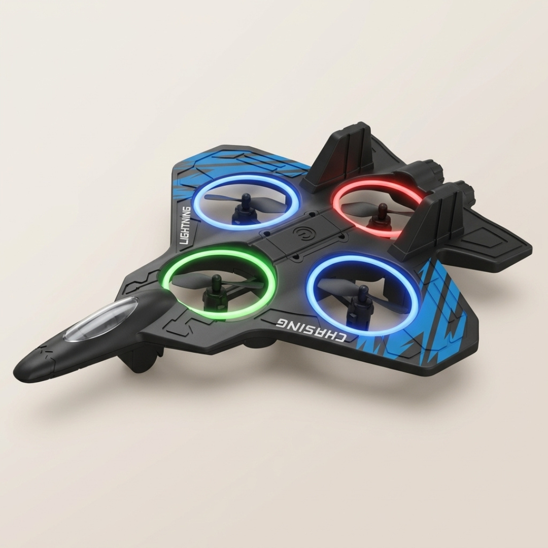 Kids LED Foam Drone | Crash-Resistant | Remote Control | Beginner | Ages 5+ | Blue & Red