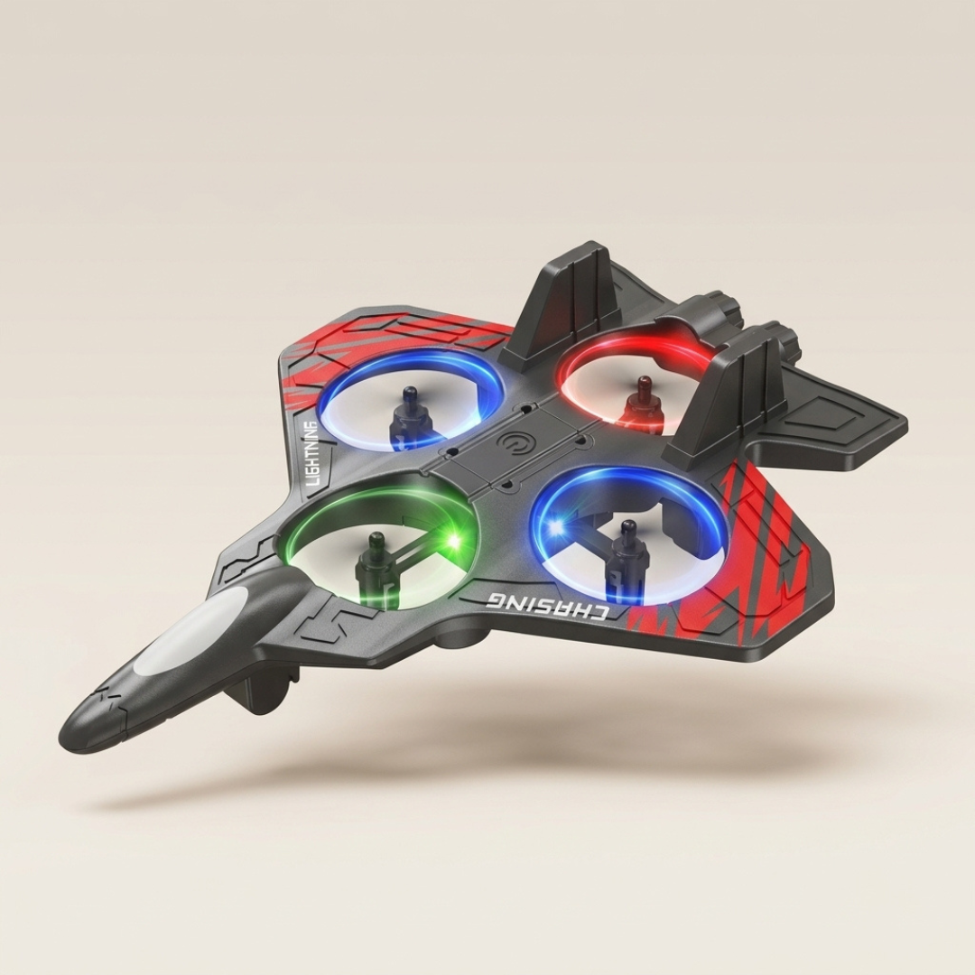 Kids LED Foam Drone | Crash-Resistant | Remote Control | Beginner | Ages 5+ | Blue & Red