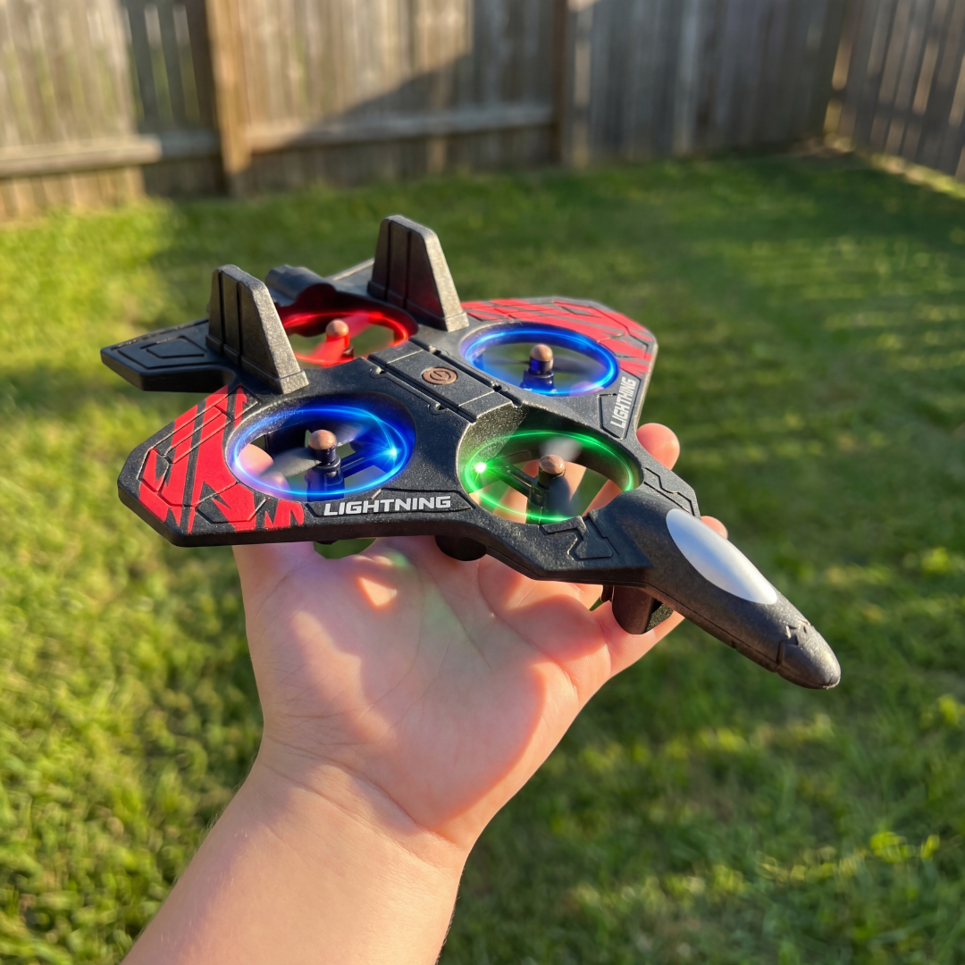 Kids LED Foam Drone | Crash-Resistant | Remote Control | Beginner | Ages 5+ | Blue & Red