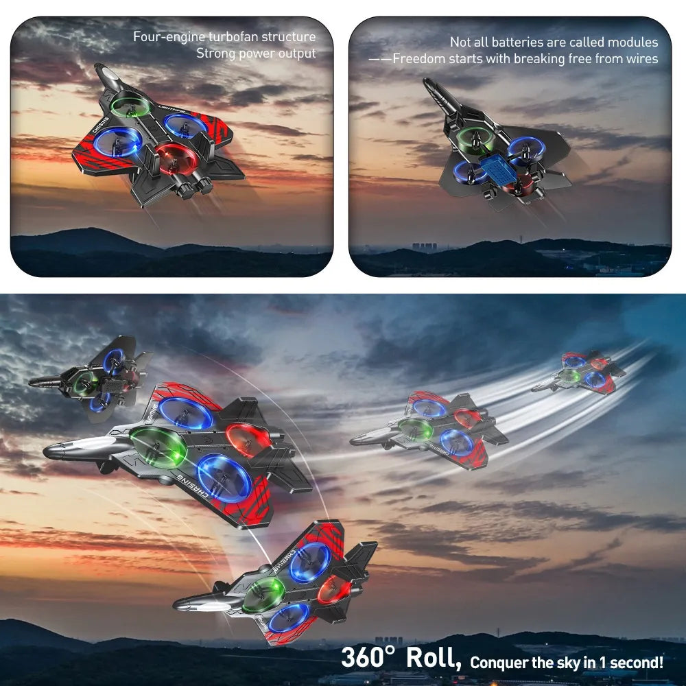 Kids LED Foam Drone | Crash-Resistant | Remote Control | Beginner | Ages 5+ | Blue & Red