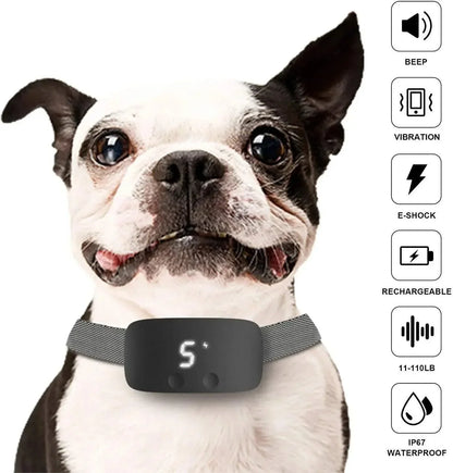 Anti-Bark Dog Collar | Nylon | IP67 Waterproof | USB Rechargeable | Adjustable for All Breeds