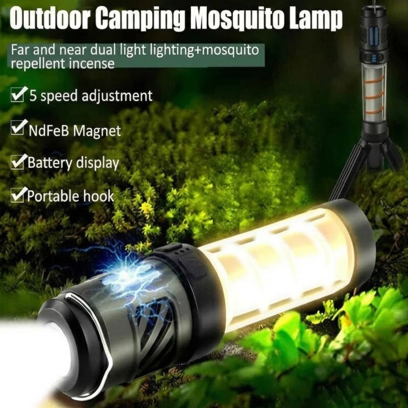 Outdoor Mosquito Repellent Light | Adjustable Brightness | USB-C | 3–15hr | 3–9m Range